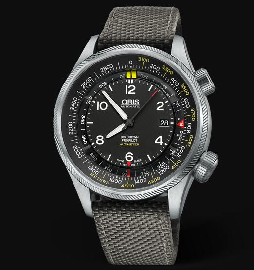 Oris Aviation Big Crown Propilot ALTIMETER WITH METER SCALE 47mm Replica Watch 01 733 7705 4164-Set 5 23 17FC